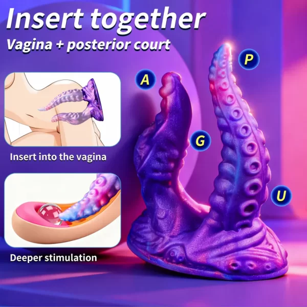 Ocellus - Double Penetration Tentacle Dildo 8 Inches