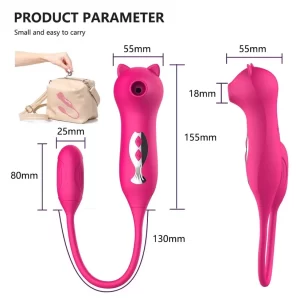 Pink Kitty Bullet Vibrator Suction and Vibration