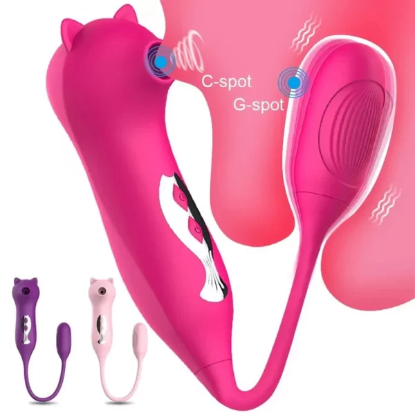 Pink Kitty Bullet Vibrator Suction and Vibration