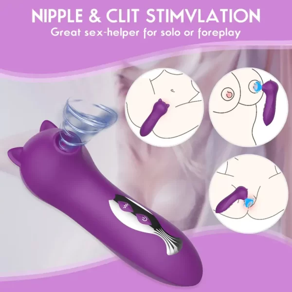 Pink Kitty Bullet Vibrator Suction and Vibration