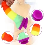 Rainbow Strap-on With Adjustable Harness