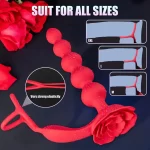 Rosa - Anal Beads With Cock Ring