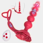 Rosa - Anal Beads With Cock Ring