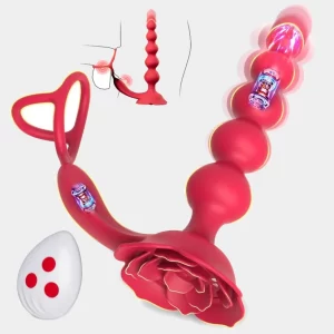 Rosa - Anal Beads With Cock Ring