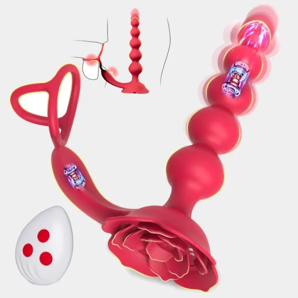 Rosa - Anal Beads With Cock Ring