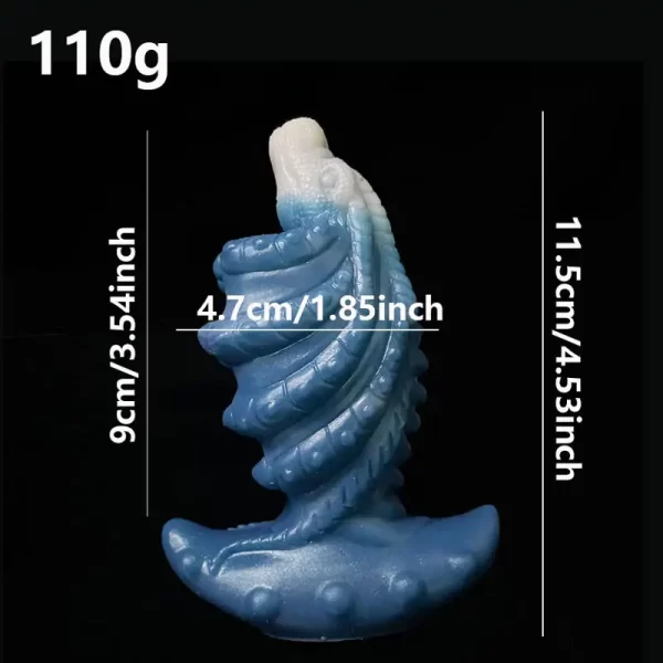 Seahorse Butt Plug Spiral Design 4.5 Inches