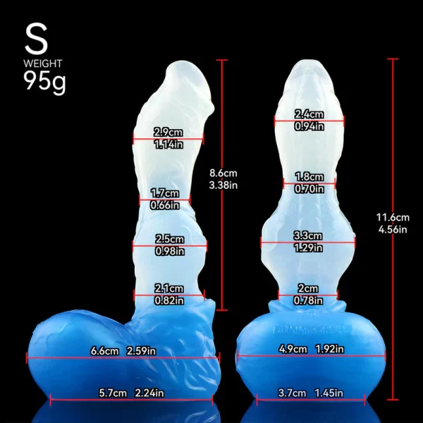 Snow - Direwolf Dildo Premium Silicone 8 Inches
