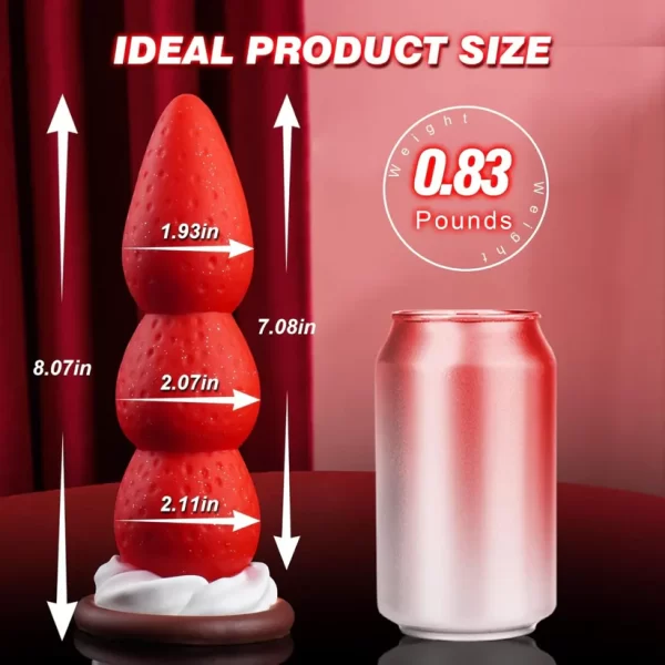 Strawberry - Dildo Anal Beads 8 Inches