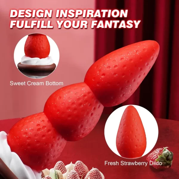 Strawberry - Dildo Anal Beads 8 Inches
