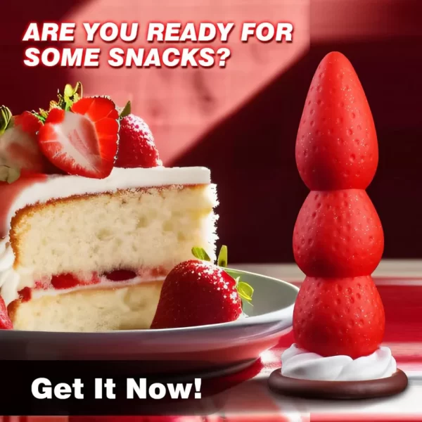 Strawberry - Dildo Anal Beads 8 Inches