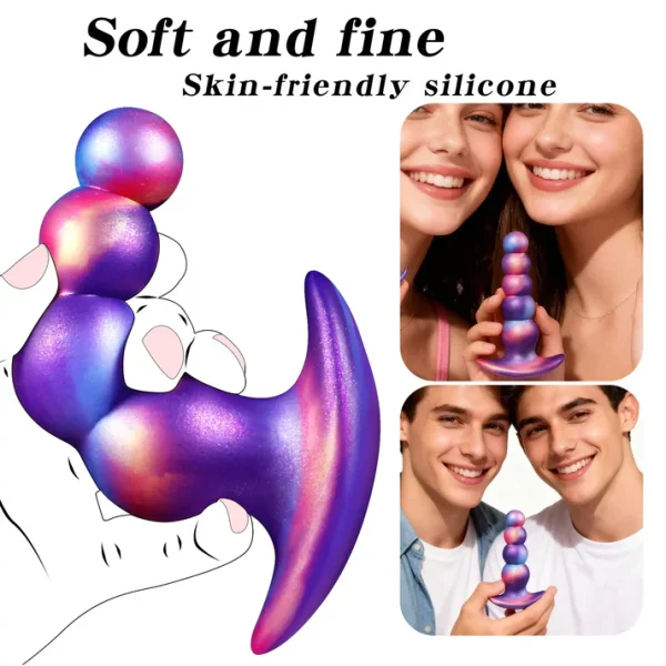 Anchor T - Large Silicone Anal Beads