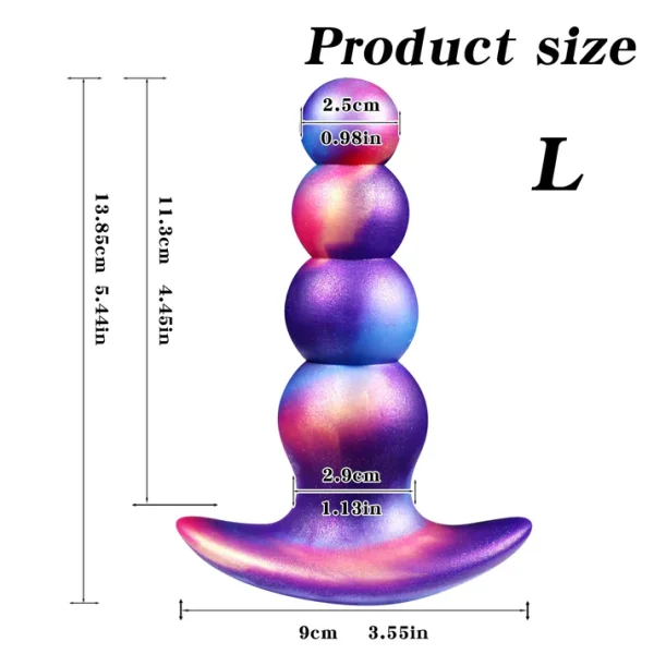 Anchor T - Large Silicone Anal Beads