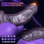 Anesidora Thick Short Black Dildo With Vibration