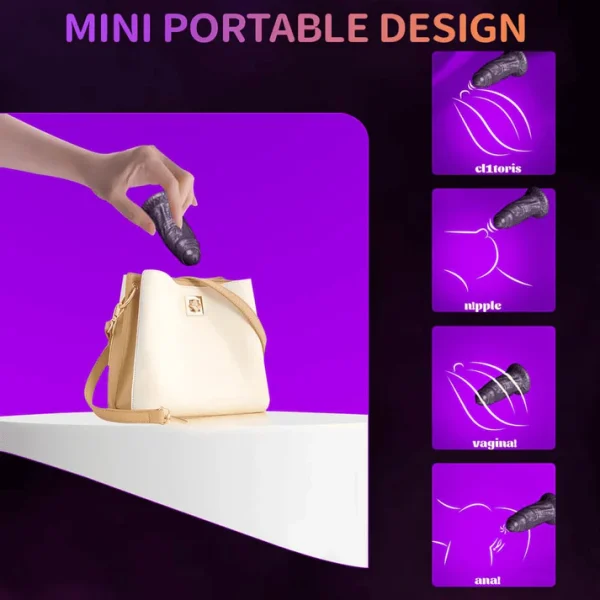 Anesidora Thick Short Black Dildo With Vibration