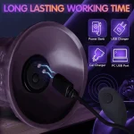 Anesidora Thick Short Black Dildo With Vibration