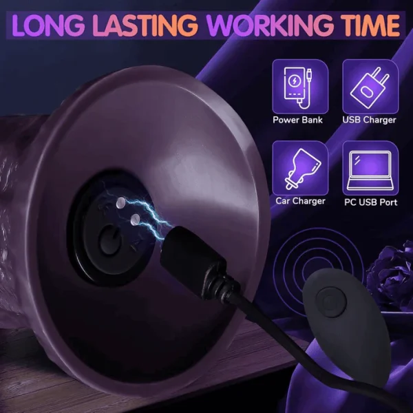 Anesidora Thick Short Black Dildo With Vibration