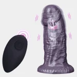 Anesidora Thick Short Black Dildo With Vibration