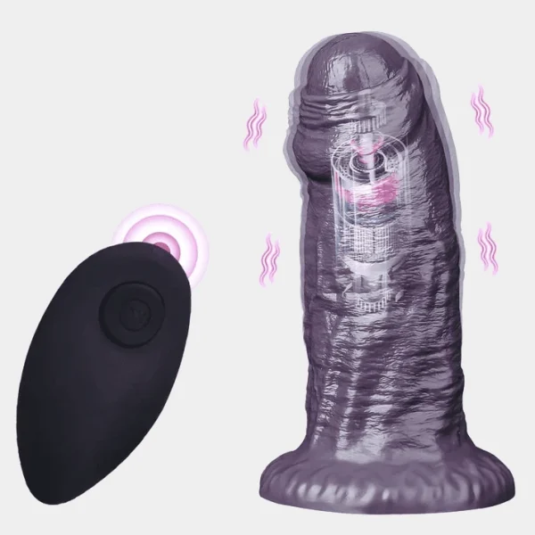 Anesidora Thick Short Black Dildo With Vibration