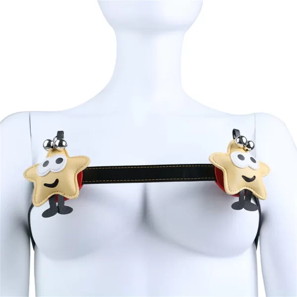 Christmas Bondage Bra With Spike Nipple Stimulation
