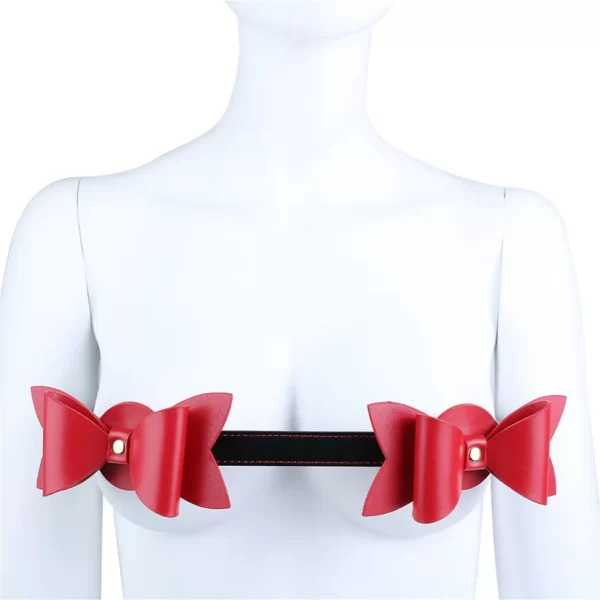Christmas Bondage Bra With Spike Nipple Stimulation