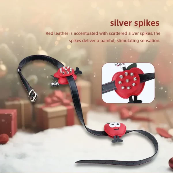 Christmas Bondage Bra With Spike Nipple Stimulation