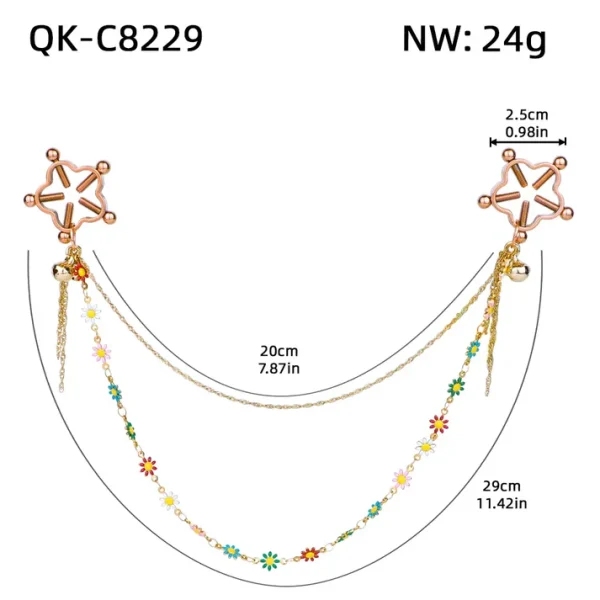 Jewelry Nipple Clamps With Chain