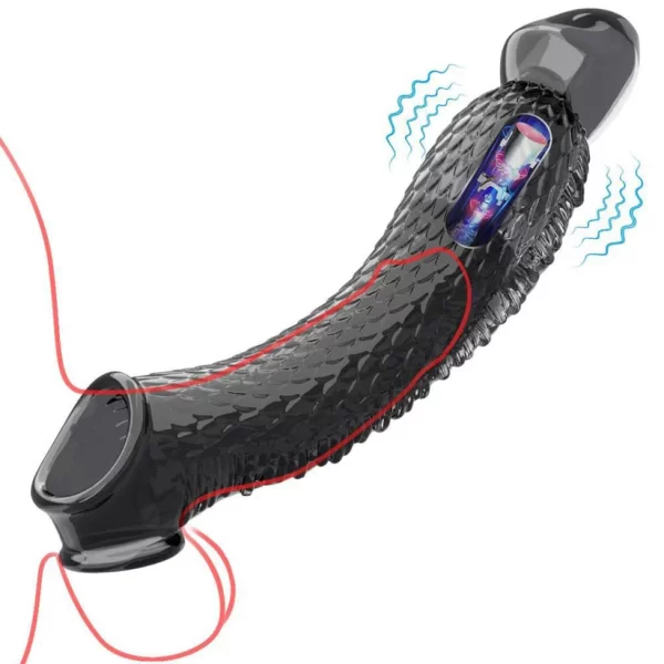 Cobra - Transparent Snake Textured Penis Sleeve