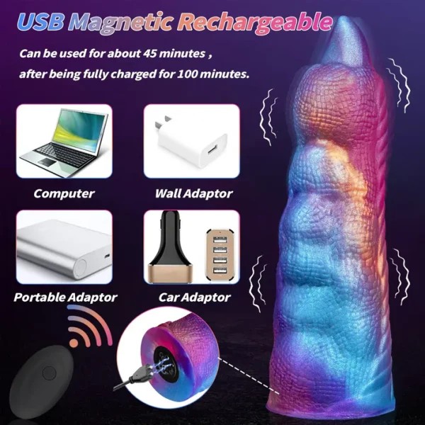 Demon Claw - Fisting Vibrating Silicone Dildo 5.3 Inches