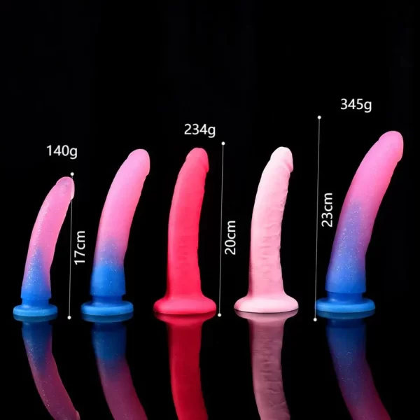 Glittery Jelly Dildo - Ultra Soft Silicone 3SIZES