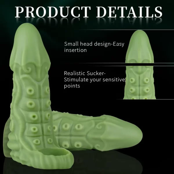 Green Kraken - Creature Cock Sleeve 6.49 Inches