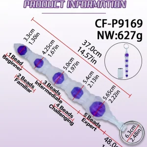 Kraken - Crystal Anal Beads​ 14 Inches