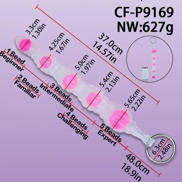 Kraken - Crystal Anal Beads​ 14 Inches