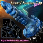Lazuli - Blue Dragon Head Thrusting Dildo 9.5 Inches