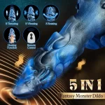 Lazuli - Blue Dragon Head Thrusting Dildo 9.5 Inches