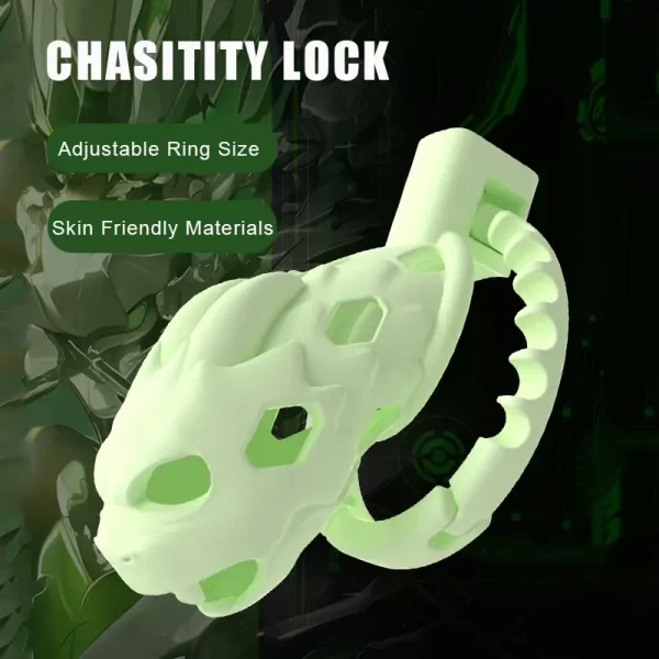 Mech Dragon - Fluorescent Green Male Cock Cage