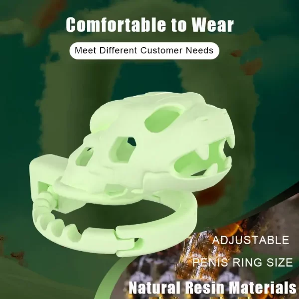 Mech Dragon - Fluorescent Green Male Cock Cage