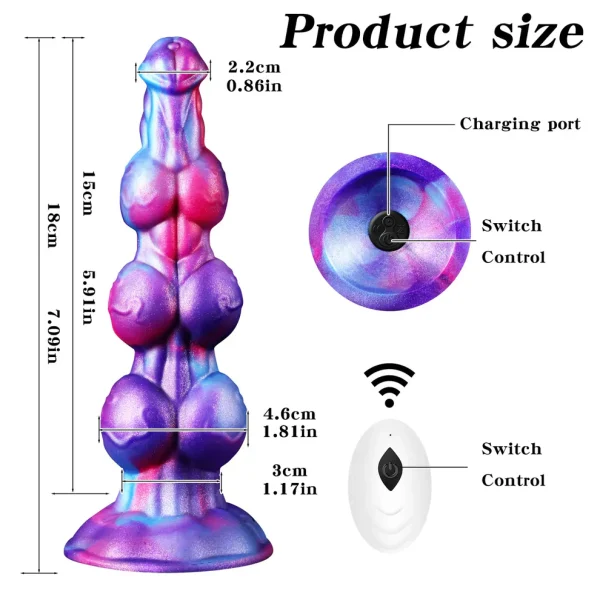 Nozdormu - Vibrating Knotted Dragon Dildo 7.09 Inches