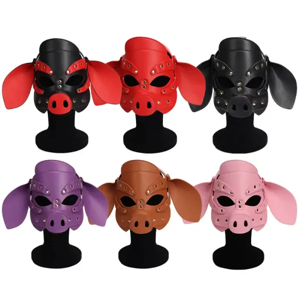 Pig Play - Bdsm Adjustable Hood 6 Colors