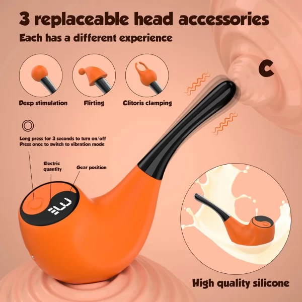 Pipe Pipe - Tobacco Style Vibrator Replaceable Tip