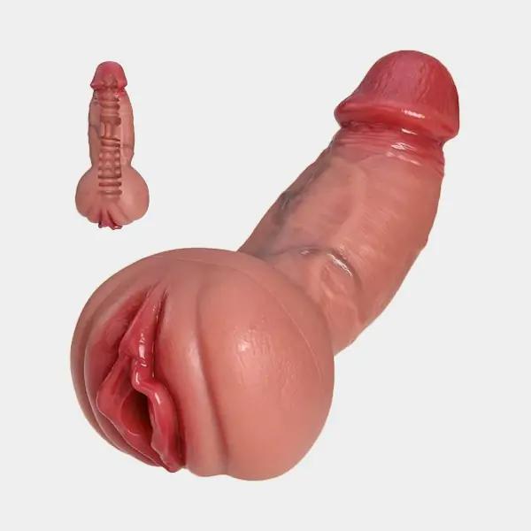 Real Feel - 2 in 1 Pocket Pussy Dildo