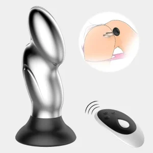 Silver Surfer - Metal Vibrating Butt Plug With Suction Cup