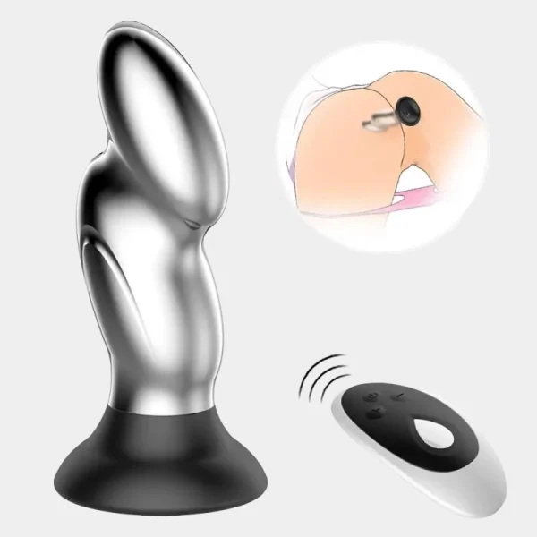 Silver Surfer - Metal Vibrating Butt Plug With Suction Cup