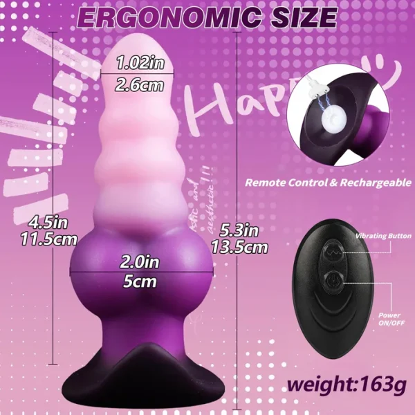 Violet - Vibrating Canine Dildo Plug