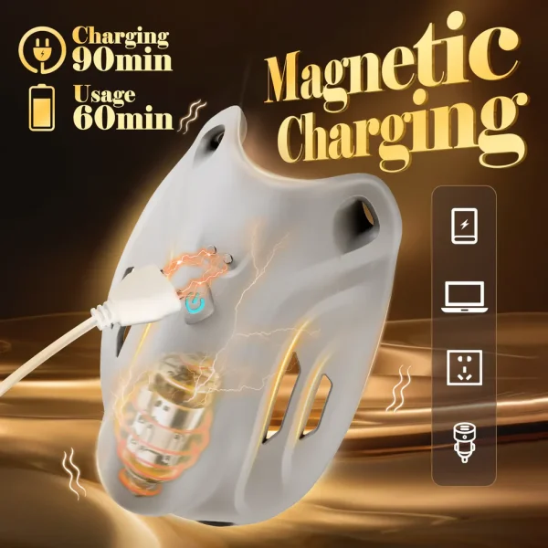 Anesidora Vibrating Strap on Cock Cage