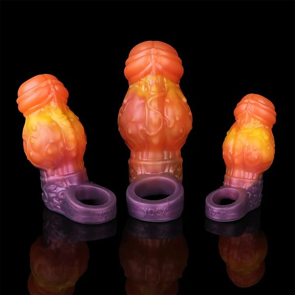 Ash - Fire Canine Textured Cock Sleeve