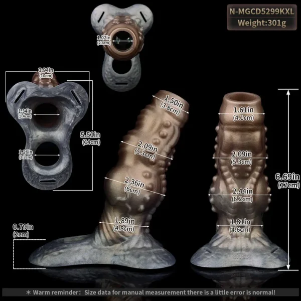 Dragon King - Cock Sleeve With Strap on 5 Sizes