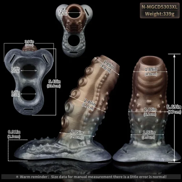 Dragon King - Cock Sleeve With Strap on 5 Sizes