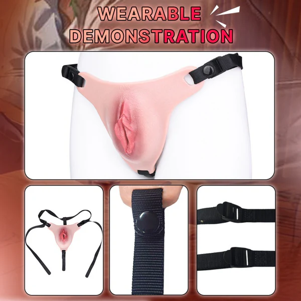 Femboy Fake Pussy Panties With Strap