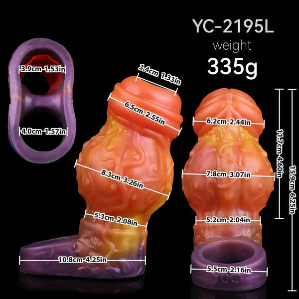 Ash - Fire Canine Textured Cock Sleeve