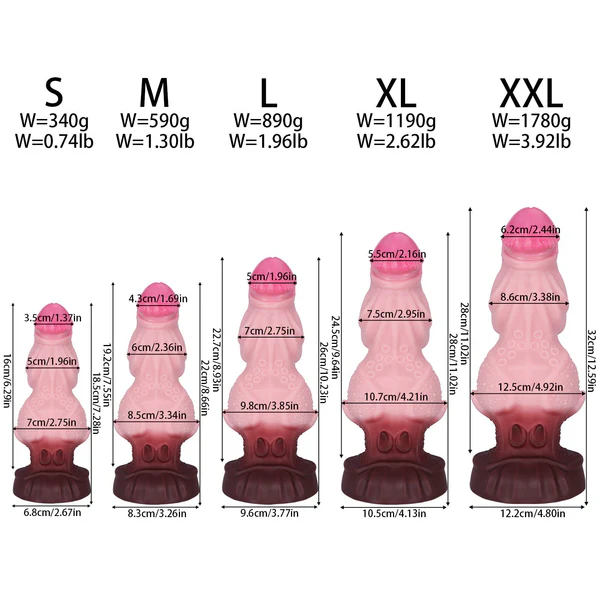 Piggy Knot - Pink Animal Dildo 5 Sizes